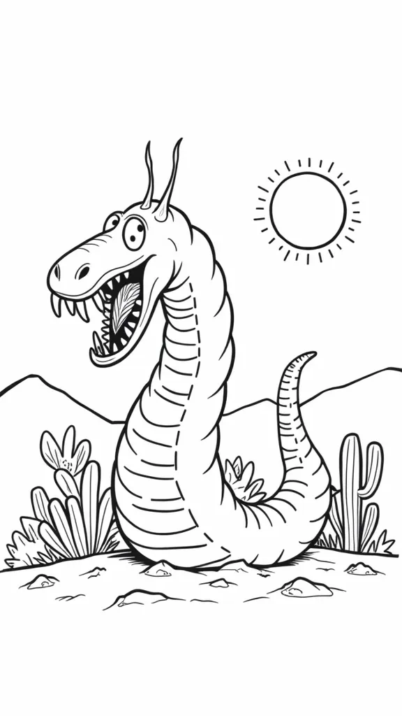 beetlejuice sandworm coloring page